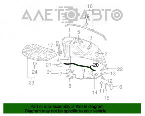 Уплотнитель решетки дворников VW CC 08-17