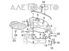 Уплотнитель решетки дворников VW CC 08-17