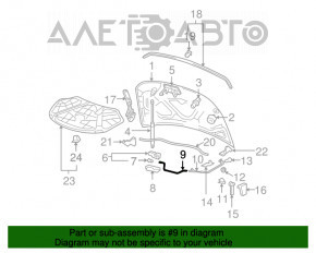 Cablu deschidere capotă VW CC 13-17 față nou nefabricat FEBEST