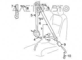 Пассажирский ремень безопасности VW CC 08-17 черн