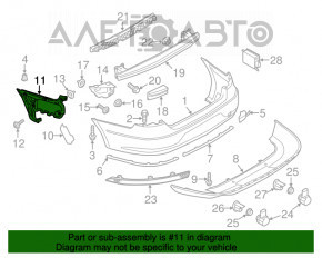 Suportul pentru bara spate dreapta exterior VW CC 13-17 restul