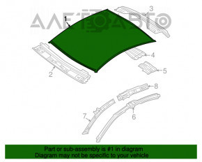 Крыша металл VW CC 08-17 без люка, тычки