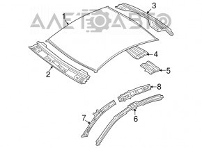 Крыша металл VW CC 08-17 без люка, на кузове