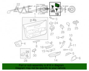 Capac oglindă interioară stânga VW CC 08-17 tip 1, cu avertizor sonor