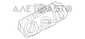 Controlul climatizării VW Tiguan 09-15 manual cu încălzirea scaunelor