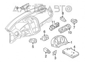 Controlul climatizării VW Tiguan 09-15 manual cu încălzirea scaunelor