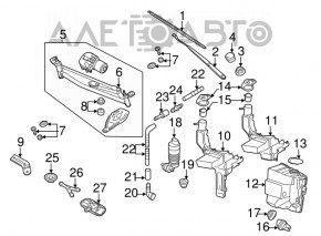 Trapezul de curățare a parbrizului cu motor pentru VW CC 09-12