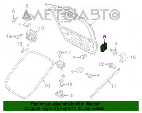 Отбойник двери багажника левый VW Tiguan 09-17