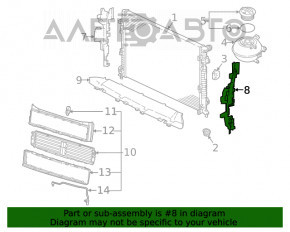 Deflectorul radiatorului stânga VW Atlas 18-20 2.0T