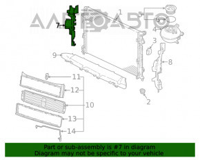 Deflectorul radiatorului dreapta VW Atlas 18-20 2.0T