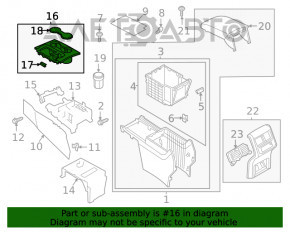 Capacul consolei centrale cu suport pentru pahar VW Atlas 18-19 negru, lucios