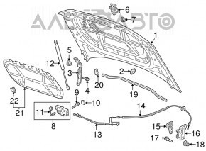 Amortizorul capotei dreapta VW Atlas 18-20, nou, original OEM