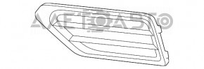 Grila bara fata dreapta VW Atlas 18-20 pre-restilizare, neagra, noua, originala OEM