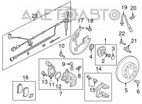 Rulment roată spate stânga VW Jetta 11-18 SUA nou aftermarket GMB