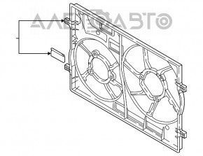 Difuzorul carcasei radiatorului gol VW Tiguan 18-