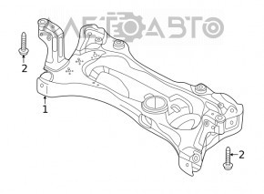 Подрамник передний Audi A3 8V 15-20 новый OEM оригинал