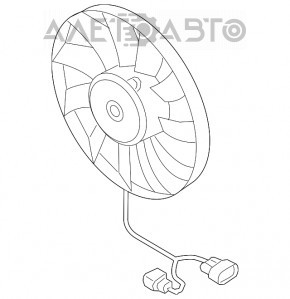 Ventilatorul de răcire stânga VW Tiguan 18- 350mm