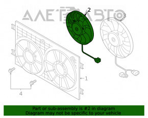 Ventilatorul de răcire dreapta pentru VW Tiguan 18- 320mm, NRF