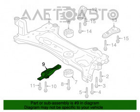 Подушка двигателя передняя VW Atlas 18- 2.0T, 3.6