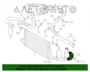 Furtunul intercoolerului stâng al celui de-al doilea VW Atlas 18- 2.0T, plastic