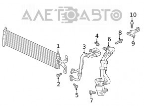 Tuburile de răcire a uleiului pe radiatorul VW Atlas 18- 2.0T, 3.6 cu supapă