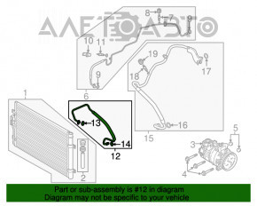 Bobina de aer condiționat condensator-compresor VW Atlas 18- 2.0T