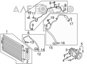 Bobina de aer condiționat condensator-compresor VW Atlas 18- 2.0T