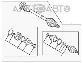 Привод полуось задняя левая VW Atlas 18-