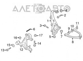 Capacul frontal dreapta Infiniti Q50 14-