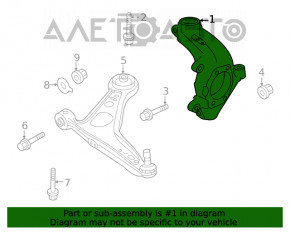 Цапфа передняя правая Nissan Rogue 21-23 us built