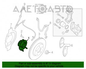 Rulment roată față dreapta Nissan Altima 13-18 nou aftermarket GSP