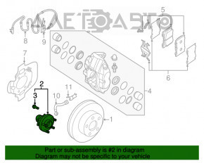 Ступица передняя левая Infiniti G25 G35 G37 4d 06-14 RWD