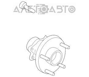 Rulmentul roții din față dreapta pentru Infiniti Q50 14- AWD, nou, aftermarket, marca GMB.