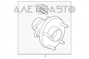 Butucul roții din față dreapta Infiniti FX35 FX45 03-08 RWD nou neoriginal GMB