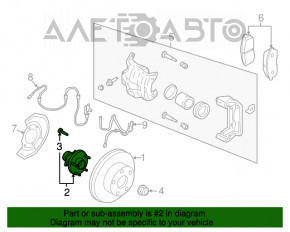 Butucul roții față stânga Infiniti Q50 14- AWD nou OEM original