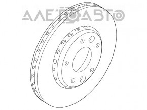 Placa de frână față dreapta Nissan Sentra 20- 280/24mm ruginită