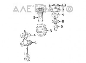 Suport amortizor față dreapta Mitsubishi Outlander 14-21 nou aftermarket TENACITY