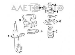 Amortizor fata dreapta Mitsubishi Outlander Sport ASX 10 - nou original OEM