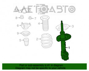 Amortizorul frontal stânga Mitsubishi Outlander 16-21 restituire