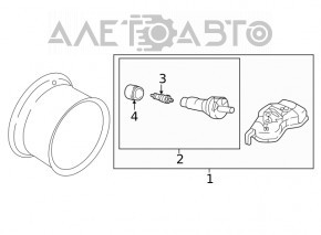 Senzorul de presiune a roților Nissan Rogue 17- nou OEM original