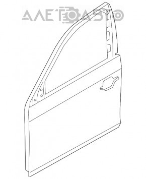 Ușa goală din față, stânga, pentru BMW 5 F10 11-16.