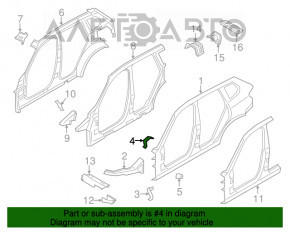 Кронштейн крыла правый верх BMW X3 F25 11-17