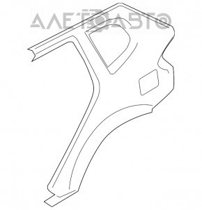 Aripa spate stânga BMW X3 F25 11-17, albastră, originală, ușor lovită, zgâriată.