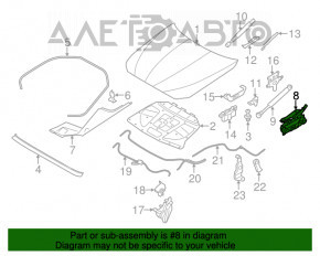 Петля капота правая BMW 5 F10 11-16