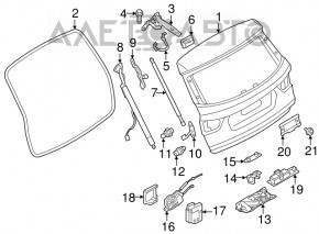 Ușa portbagajului goală pentru BMW X3 F25 11-17, negru 668.