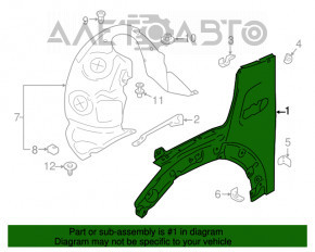 Aripa din față stânga Mini Cooper F56 3d 14-19 pre-restilizare