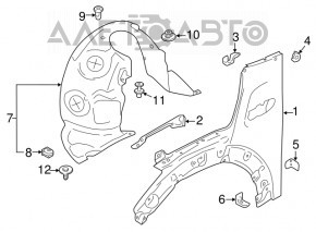 Aripa fata dreapta Mini Cooper F56 3d 14-19 dorest nou original OEM