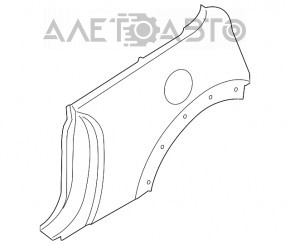 Aripa spate dreapta a un sfert Mini Cooper F56 3d 14- cu lovituri.