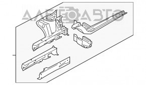 Un sfert din fața dreapta Mini Cooper F56 3d 14- alb 850 pe caroserie