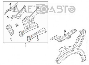 Partea din față dreapta a Mini Cooper Countryman R60 10-16, de culoare neagră.